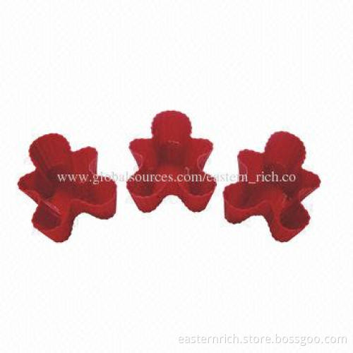 Silicone Cupcake Cups with Snowman Shape, Sized 5.6x7x3cm